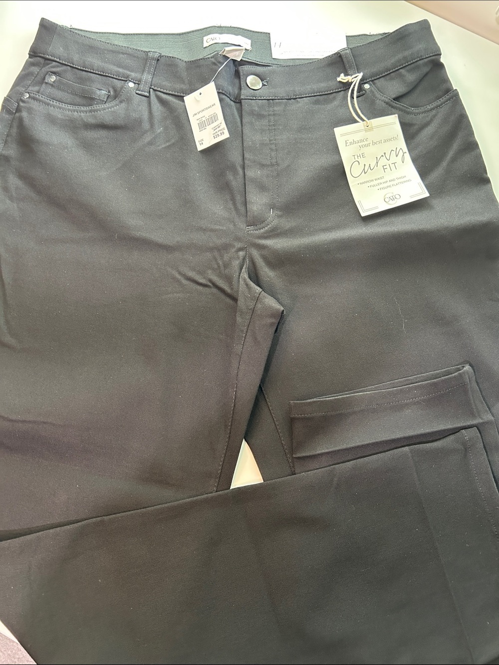 Cato Black Curvy Fit Women’s Cargo Pants